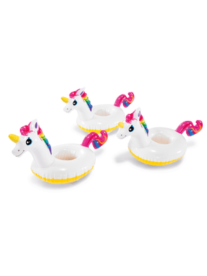 INTEX SET 3 PORTAVASOS FLOTANTES UNICORNIO 41 X 20 CMS