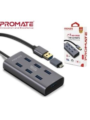 HUB USB 7 PUERTOS PROMATE EZHUB-7 USB3.0 CON ADAPT USB-C