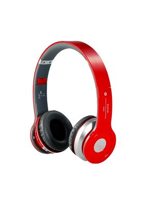 Auriculares Bluetooth plegables Rojo (Inalambricos, RadioFM y Tarjeta SD)