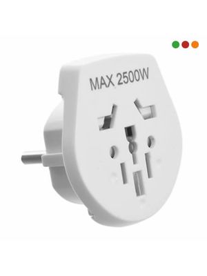 Adaptador corriente Universal a Shuko Blanco VIVION