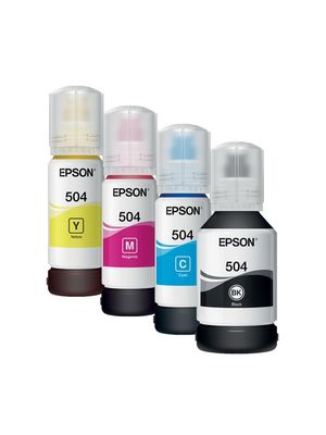 Pack de 4 Botellas de Tinta Epson T504 L4150/L4160/L6161