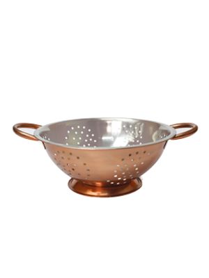 COLADOR ACERO ROSE GOLD 24X10 CMS