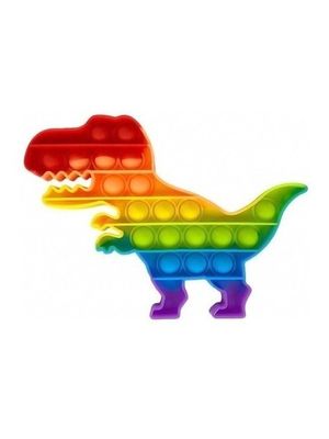 Juego Pop It Dinosaurio Rex Multicolor Anti Estrés Popit