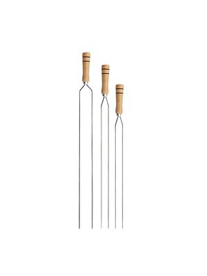 PINCHO DOBLE NIQUELADO  85 CMS M.MADERA