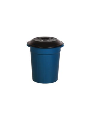 CESTO BASURA C/TAPA NEGRA 53 L