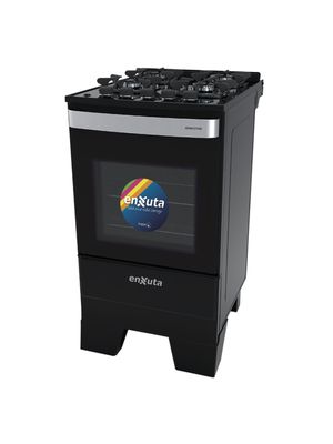 ENXUTA Cocina a Gas CENXV27542NG Negra mesada vidrio