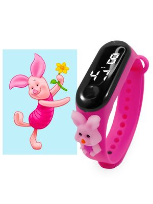 Reloj Para Niño Personajes Puerquito Fucsia