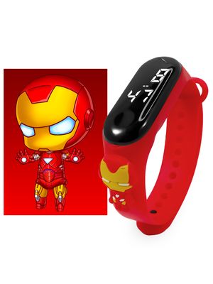 Reloj Para Niño Personajes Iron Man Rojo