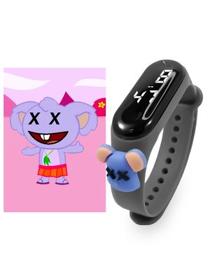 Reloj Para Niño Personajes Raton Violeta XX Gris