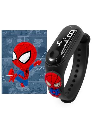 Reloj Para Niño Personajes Spider Man Negro