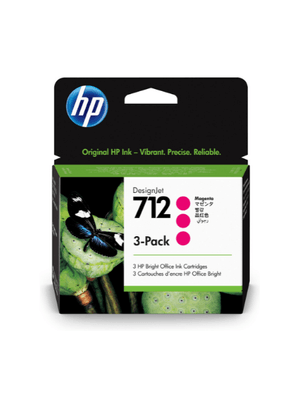 Pack 3 cartuchos de tinta HP 3ED78A 712 MAGENTA