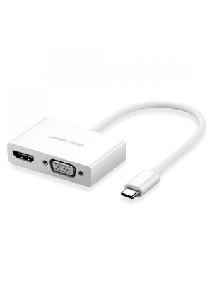 Adaptador Tipo-c A Hdmi + Vga Ugreen Blanco