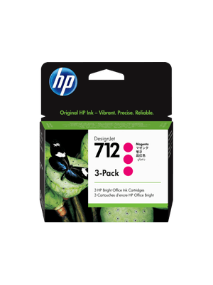 Pack 3 cartuchos HP 712 29ml Magenta