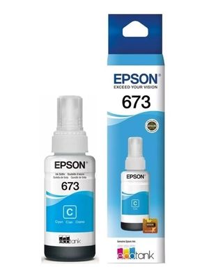 Botella de Tinta Epson T673 L1800/L805/L810/L850 Cyan