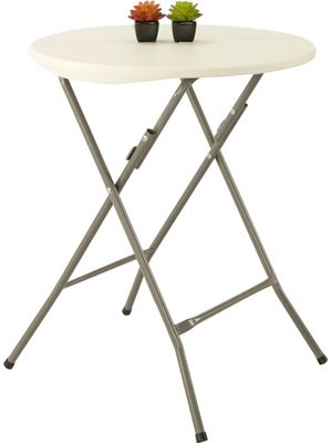 MESA PLEGABLE - POLIETILENO-Y-METAL BLANCO HQY60