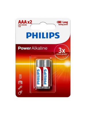 PILAS ALKALINA PHILIPS AAA  (2 UNI) LR03P2B/97