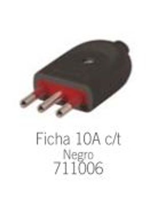 Ficha Macho 3 en Linea 10 Amp NEGRA VIVION