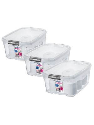 Set X3 Caja Organizadora Organizador Plástico Mediana 20 Lts Sanremo