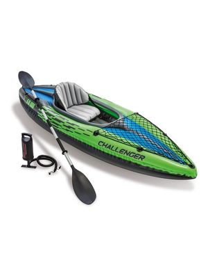 Kayak Con Asiento Y Respaldo 1 Persona Intex, Acuarela - Color: Verde