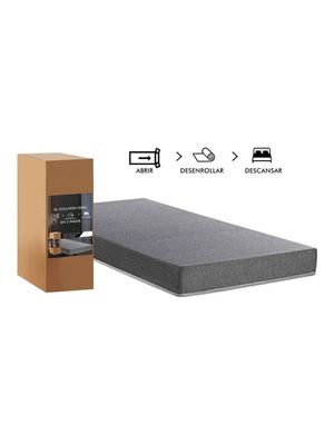 Colchón Compactado 1 Plaza Espuma  Dormitorio Sommier 90 Cm