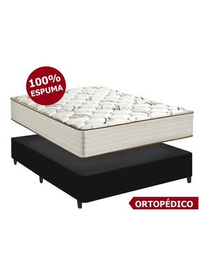 Sommier Colchón 2 Plazas Ortopédico 100% Espuma 25 Cm Altura