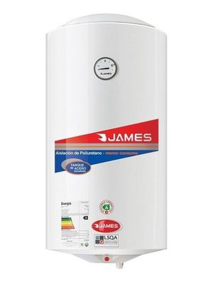 Termotanque Eléctrico James Cilíndrica Acero Convencional 60 L Blanco 230v