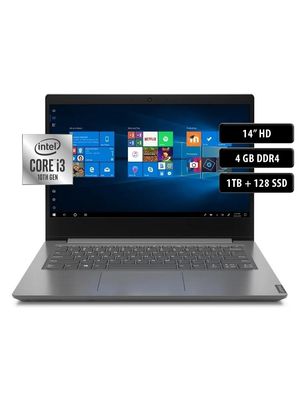 Notebook Lenovo V14 G1, Core i3-10110U, 4GB, 128SSD+1TB, 14'', Win 10 Pro