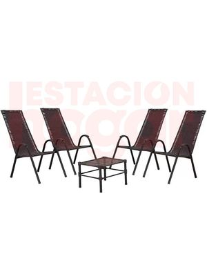 Juego De Jardín Canadá 4 Sillas + Mesa Js