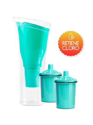 Jarra Purificadora de Agua rinde 2500lt Verde DVIGI Sense + 2 filtros extra