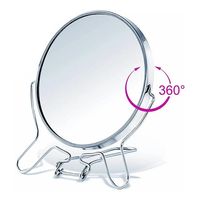 Espejo Redondo Para Maquillaje Cosmetico 360 Grados 22 Cm