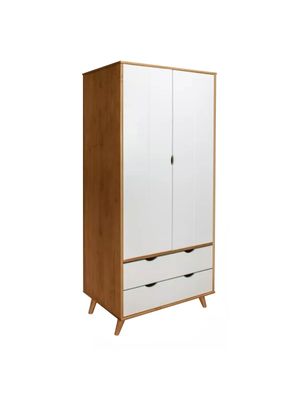 ROPERO MADERA MACIZA 2 PUERTAS 2 CAJONES