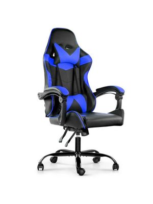 Silla Gamer Lumax Modelo Rom Super Oferta negro/azul-Gaming