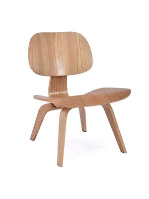 Silla Baja Poltrona Wood Lcw Castaño Natural