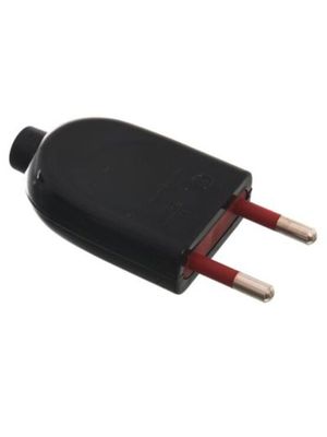 Adaptador Ficha Macho 2 en Linea S/Tierra 10Amp NEGRA VIVION