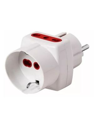 Adaptador Corriente Trifasico 1 x Schuko + 2 x 3 en L VIVION