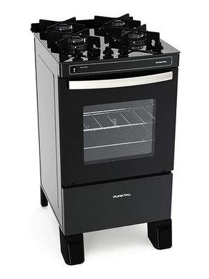 Cocina Punktal Agile Glass Pk-gl4 Multigas 4 Hornallas Negra