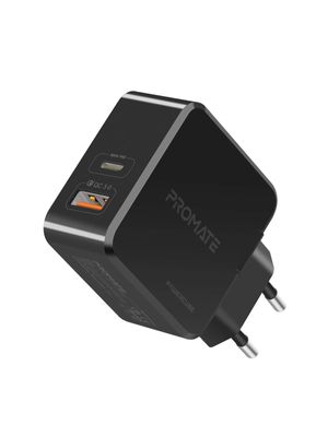 Promate Powercube Cargador Pared 18W USB-C QC3.0 Negro