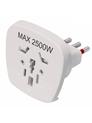 Adaptador de corriente Universal a 3 en Linea Blanco VIVION