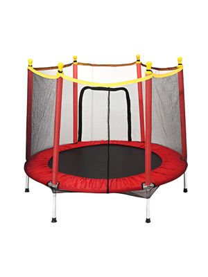 Cama Elástica Con Red de Protección 1.80m Trampolín Rojo