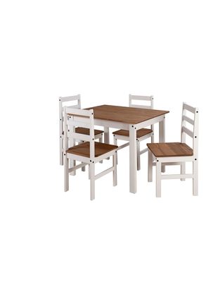 JUEGO DE COMEDOR 4 SILLAS MADERA MACIZA