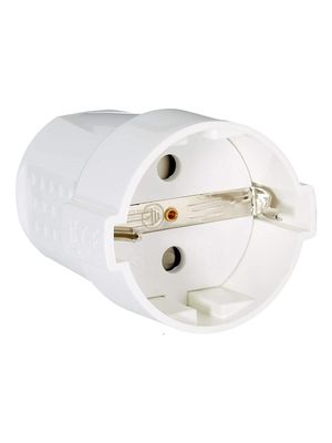 Adaptador Ficha Hembra Schuko Tierra 16 Amp BLANCA VIVION