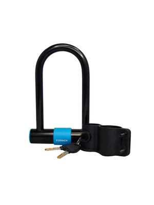 TRANCA BICICLETA TRINX U-LOCK CON SOPORTE -CANDADO- TRABA