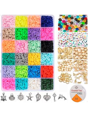 Kit De Cuentas Para Crear Joyería Y Brazaletes Bisutería