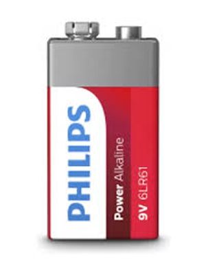 Pilas | Bateria 9v Alcalina PHILIPS - 6LR61P1B/97