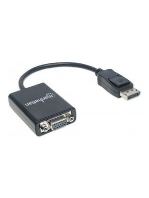 Adaptador Displayport M A Vga H / 15cm - Negro - Manhattan