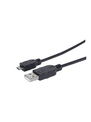 Cable USB 2.0 a MicroB macho/macho 0,5 mts Manhattan