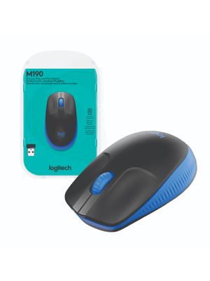 Mouse Logitech M190 Azul - 1000 DPI, 3 botones, 18 meses bat