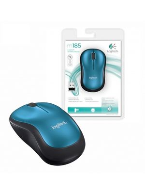 Mouse Inalambrica Logitech M185 Azul - Bateria 12 meses