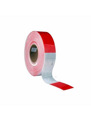 Rollo de Cinta adhesiva reflectiva blanca y roja 45 mts 15cm