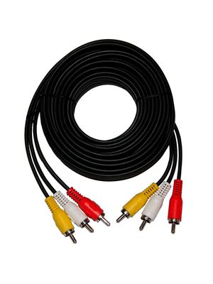 Cable Audio/Video 3 RCA M/M 1,8m Blister DRACMA